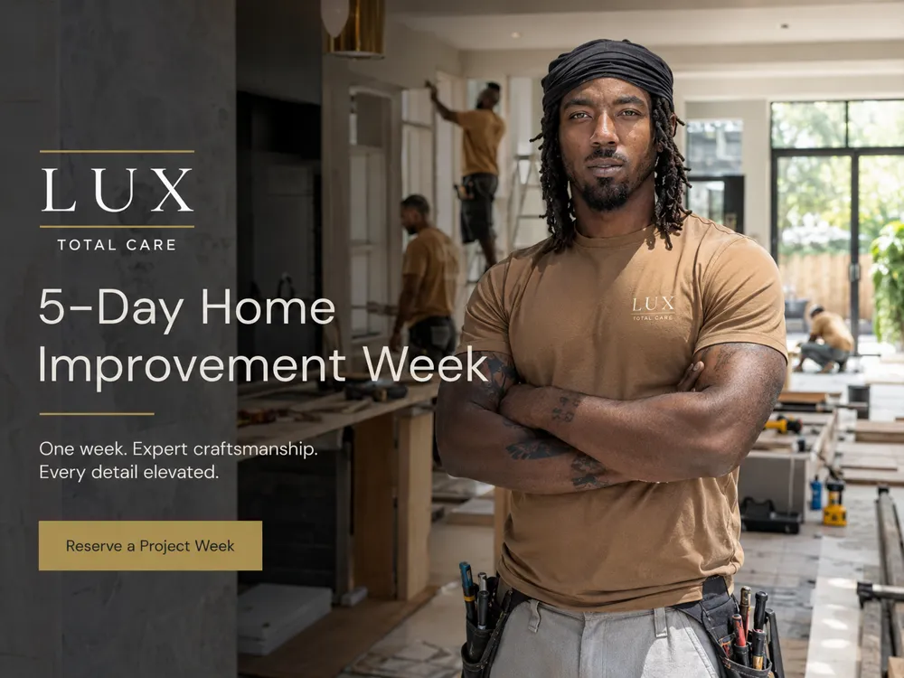 Five-day improvement week with whole-home work underway