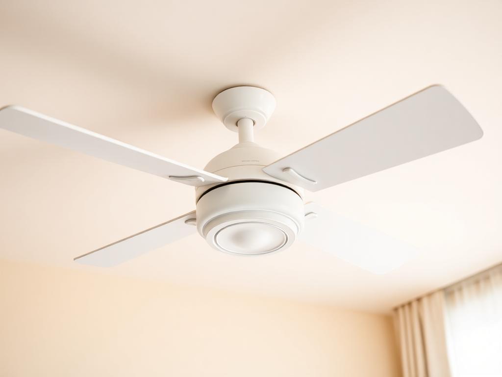 Ceiling fan installed and balanced in a bedroom