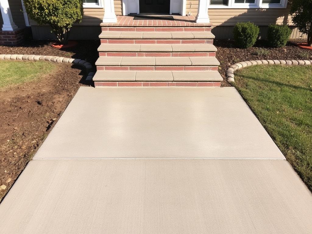 Concrete walkway and front steps repaired