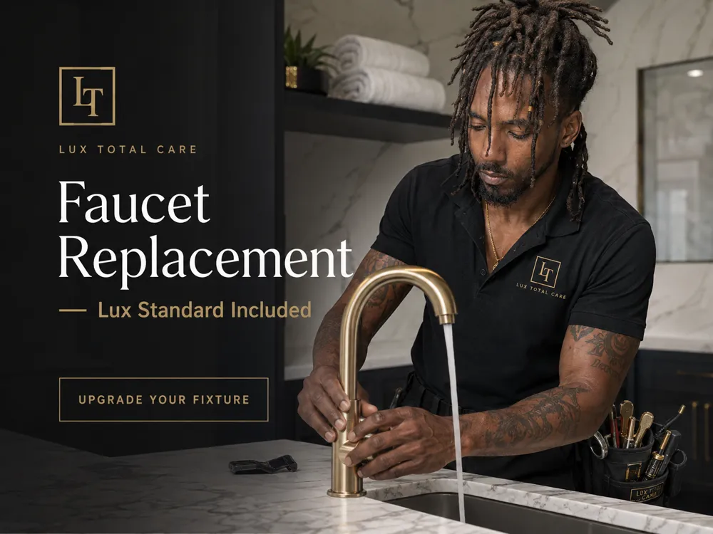 New kitchen faucet installed on existing supply lines