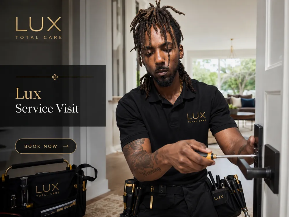 Lux Total Care service visit handling small repairs