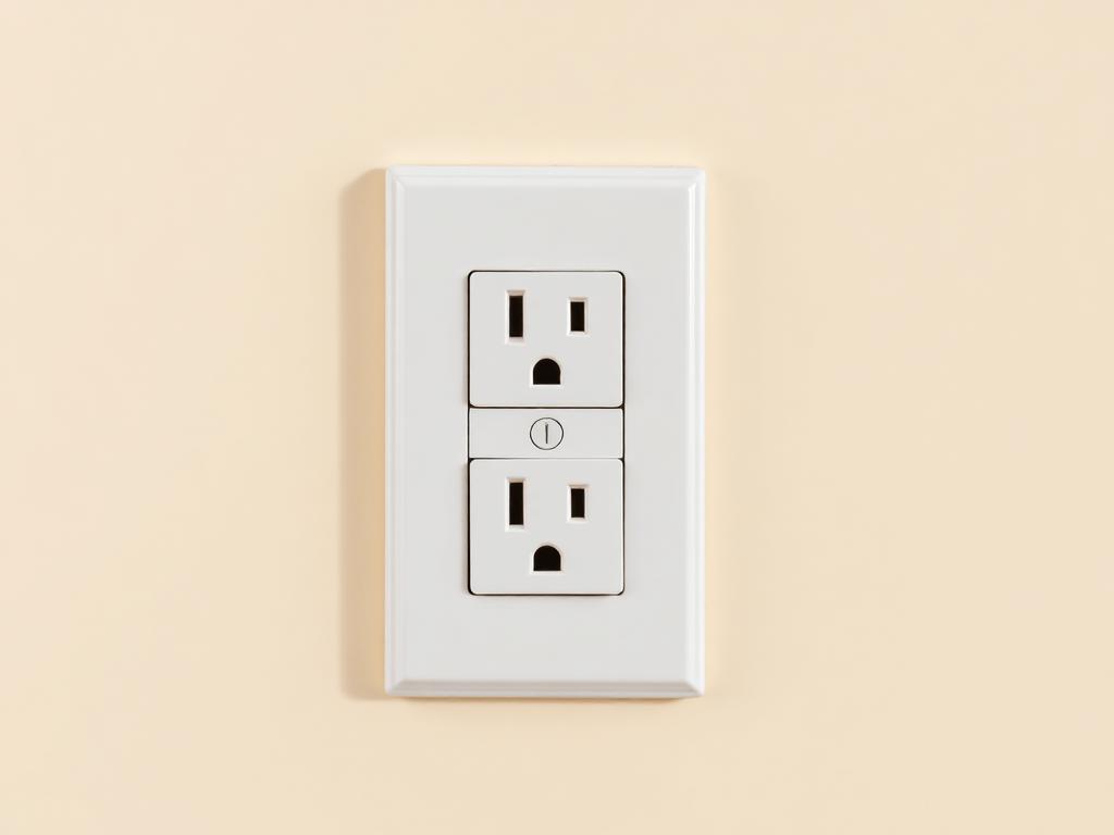 New outlet and switch plate installed on an interior wall