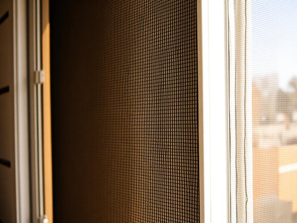 Window screen re-meshed and refitted